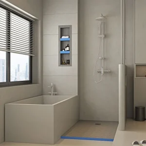 Inbouwnis voor de douche, klaar om te betegelen, met 2 leggers - 31 x 91 cm - Koop nu