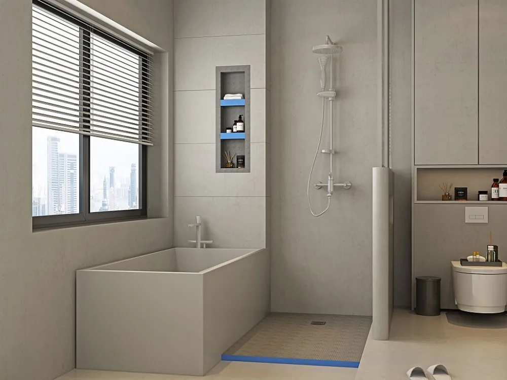 Inbouwnis voor de douche, klaar om te betegelen, met 2 leggers - 31 x 91 cm - Koop nu
