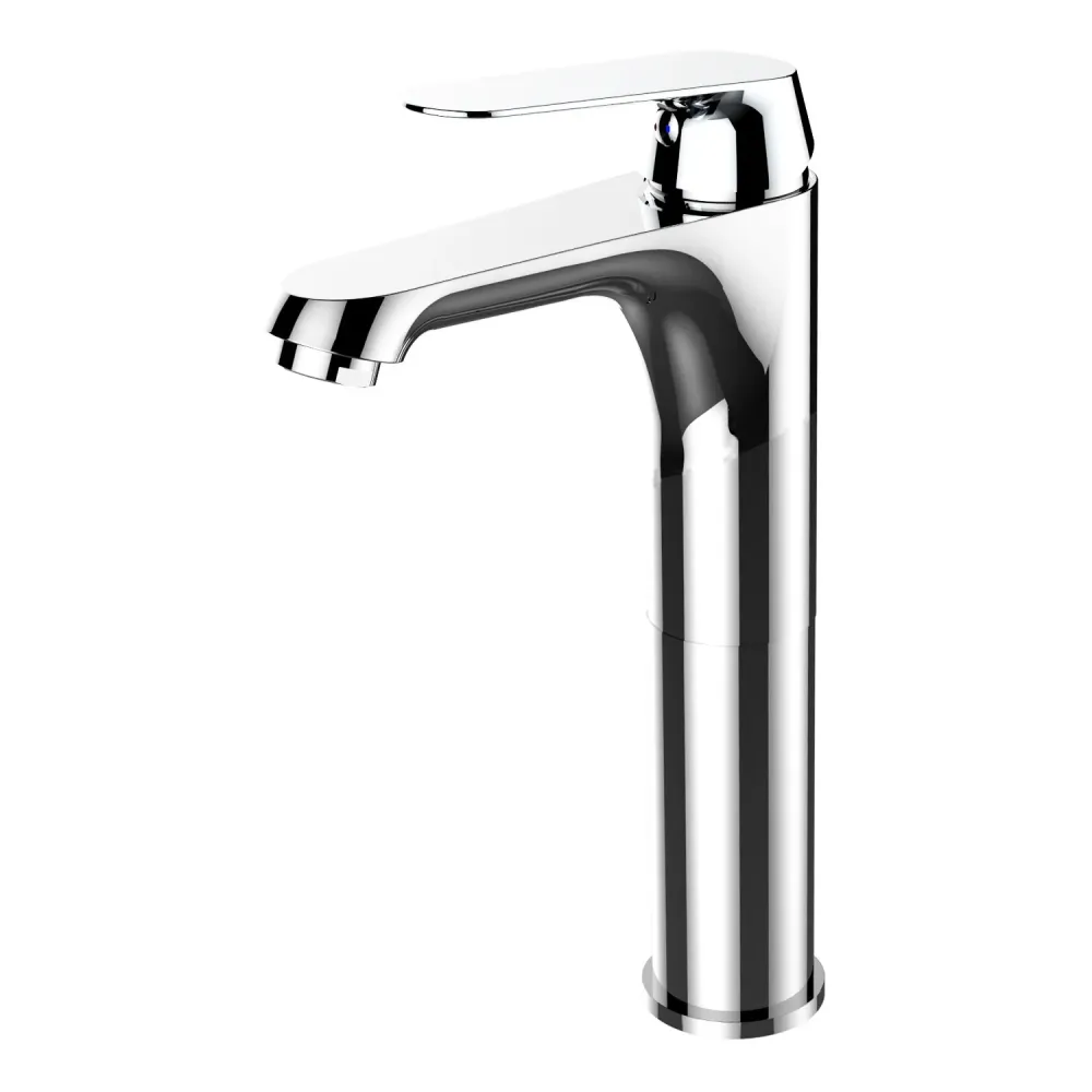 Pair mixers tall washbasin and bidet Echo series chrome-plated geel koper