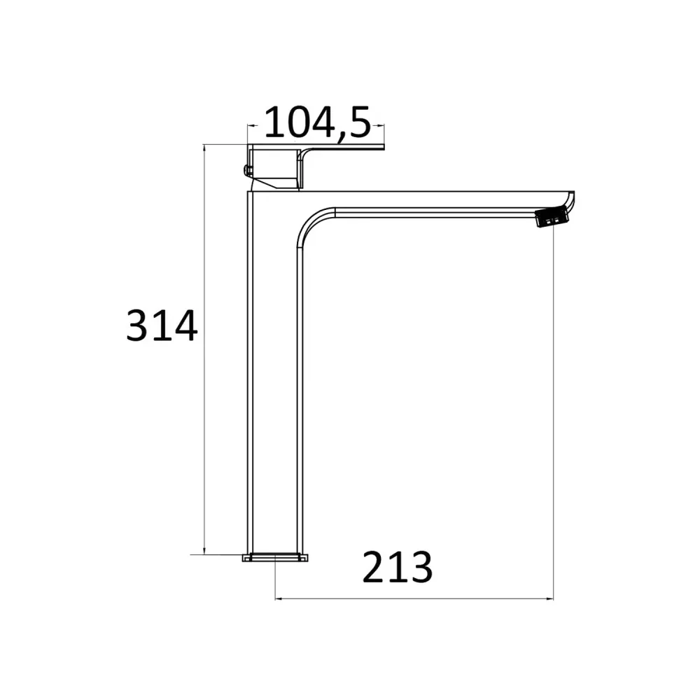 Pair mixers tall washbasin and bidet Nix series chrome-plated messing