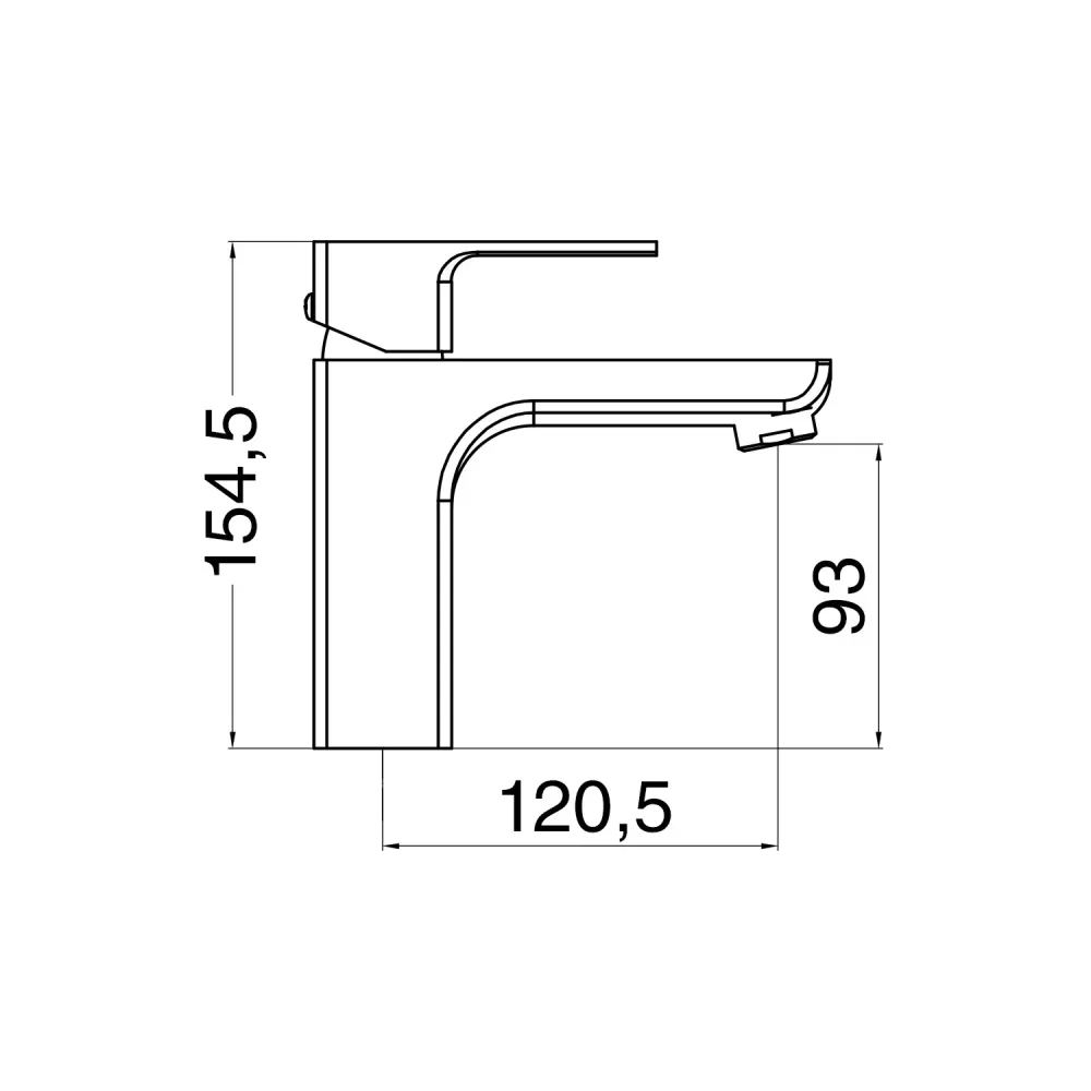 Pair mixers washbasin and bidet Nix series chrome-plated messing