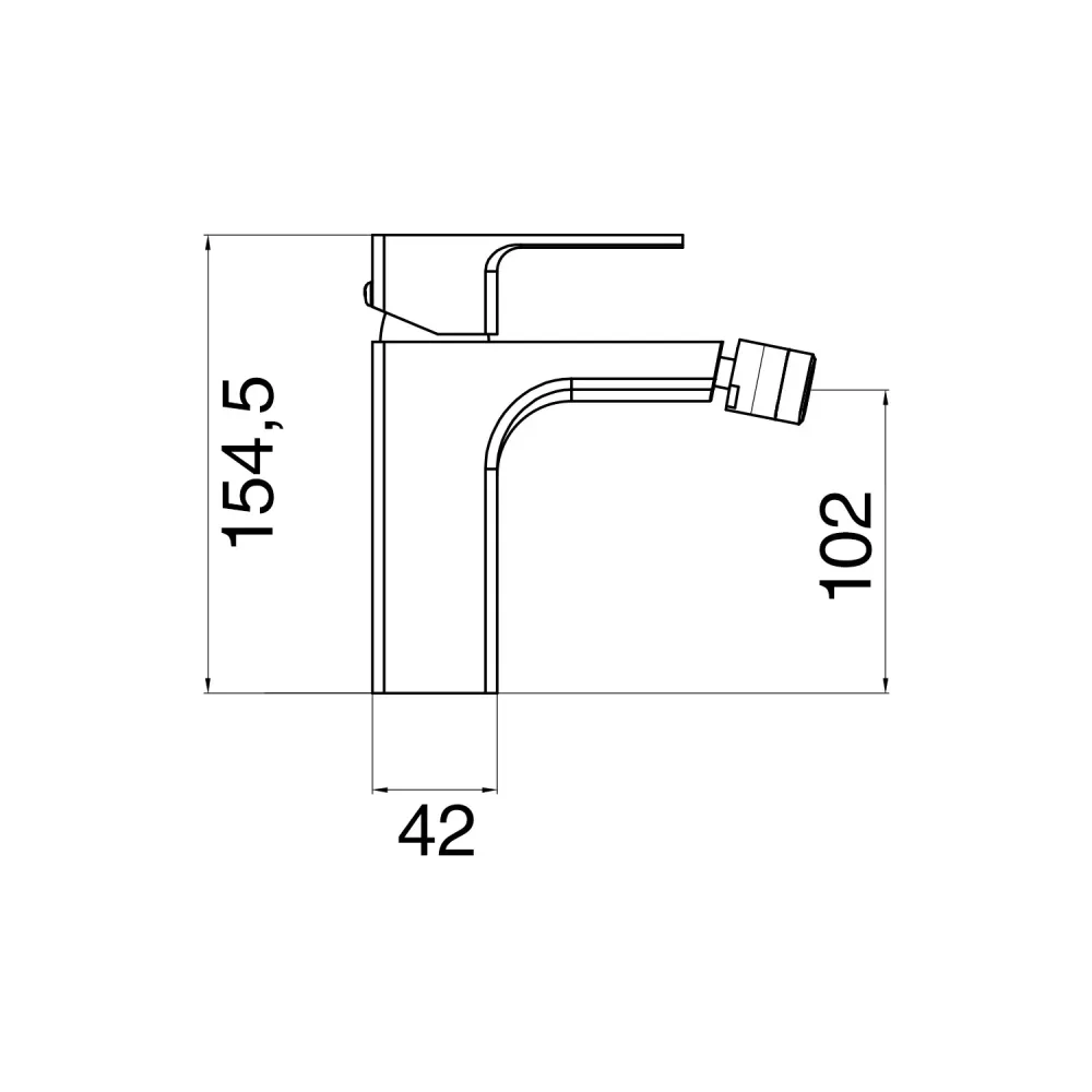 Pair mixers washbasin and bidet Nix series chrome-plated messing