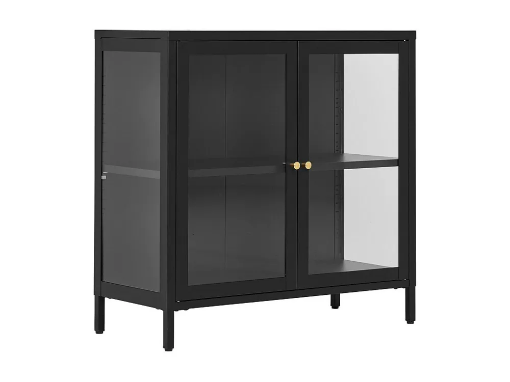 Vitrine Dalby, Zwart, 80x35x80 cm, EPIKASA
