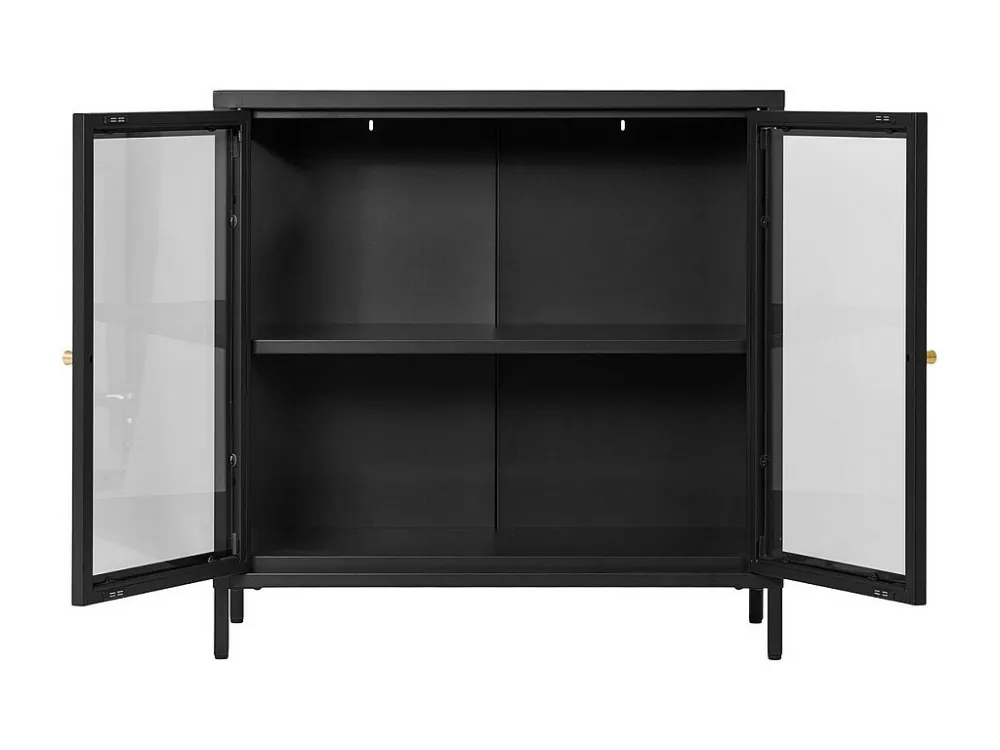 Vitrine Dalby, Zwart, 80x35x80 cm, EPIKASA