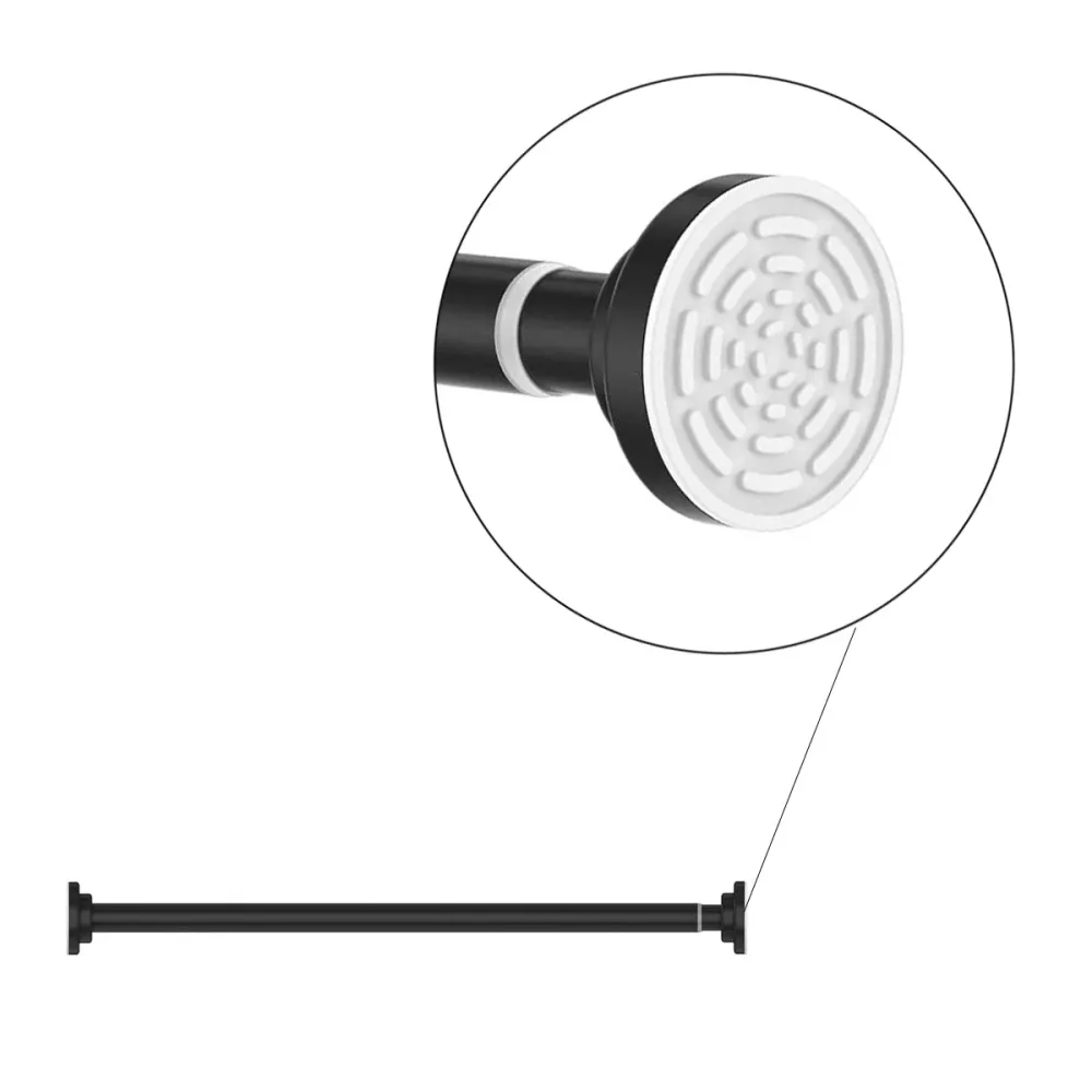 Douchestang Uitschuifbaar - Zwart - 66 cm tot 99 cm - Universeel - Douchestang zonder Boren - Douchestang Verstelbaar