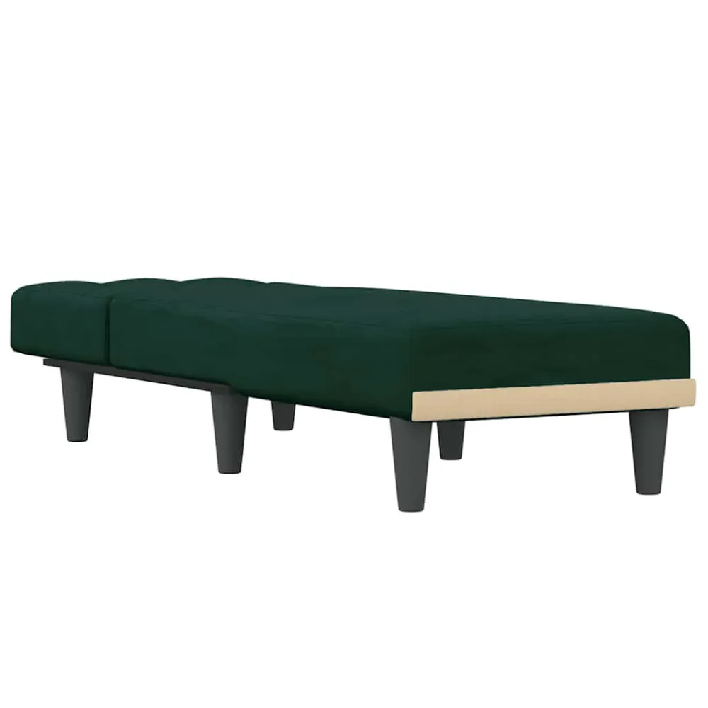 Ademend materiaal Chaise longue fluweel donkergroen