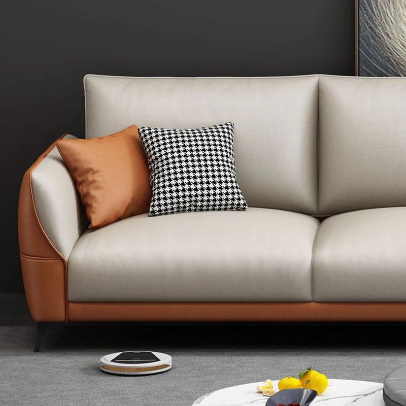 Ademend materiaal Stain Resistant Contemporary Settee Couch Pillows Orange/white 85l