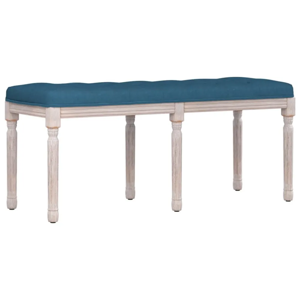 Bankje 110x40x49 cm fluweel blauw