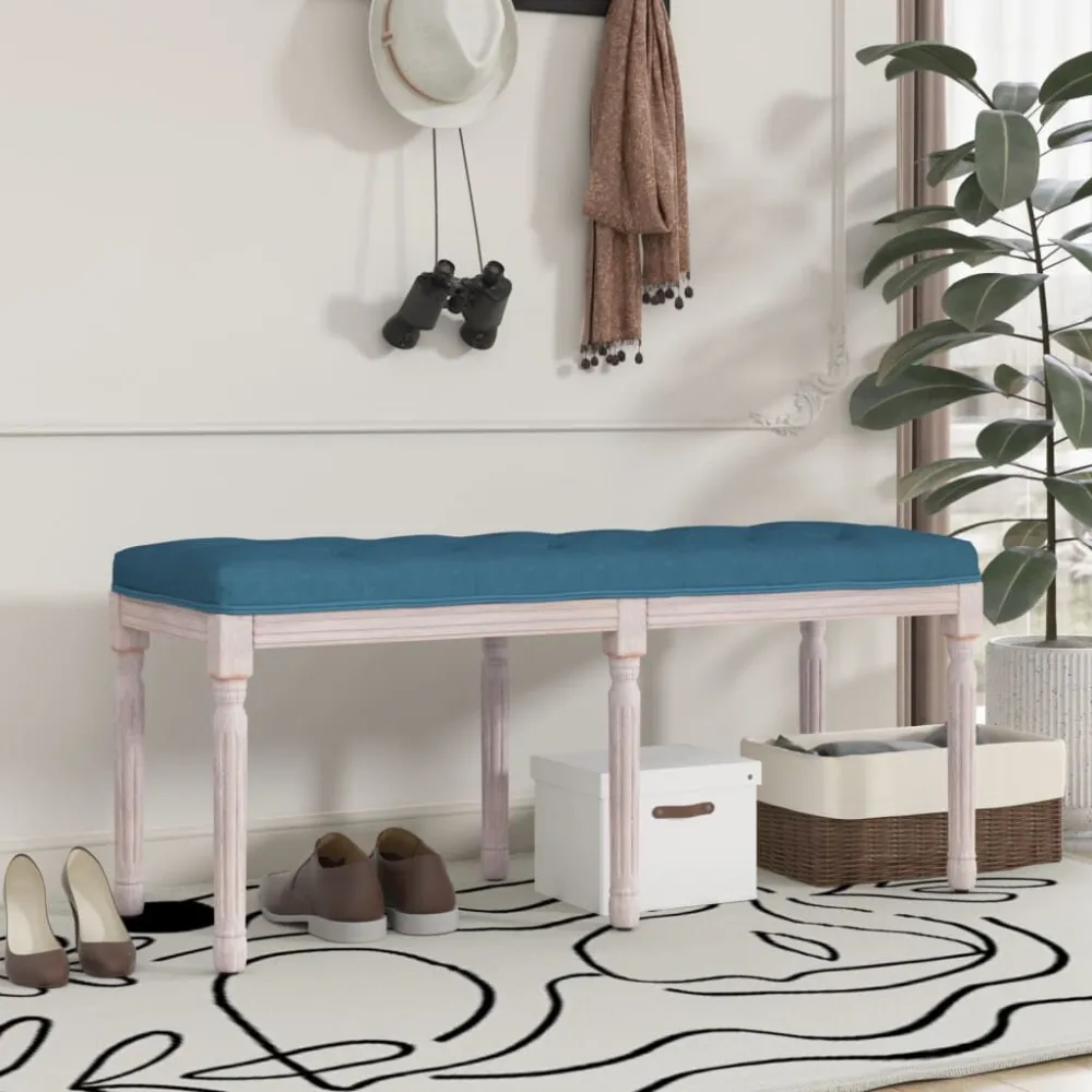 Bankje 110x40x49 cm fluweel blauw