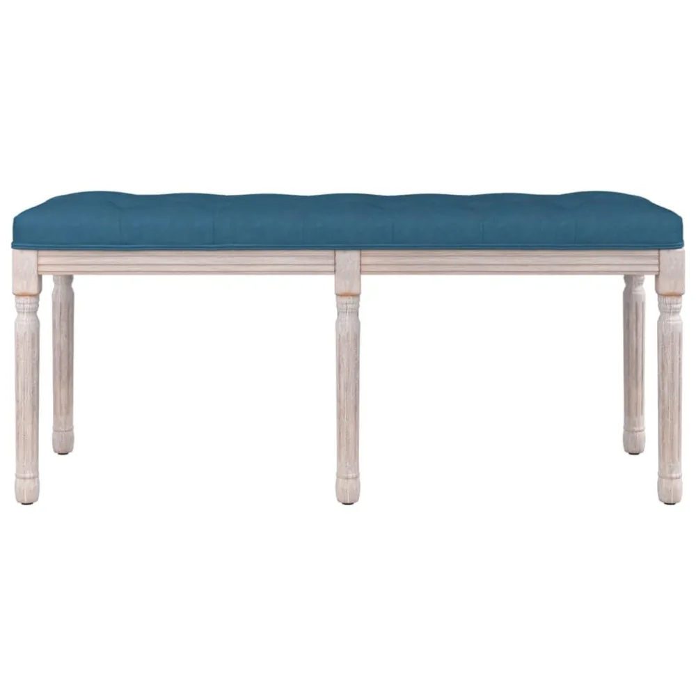 Bankje 110x40x49 cm fluweel blauw