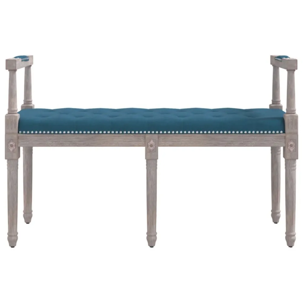 Bankje 110x40x70 cm fluweel blauw