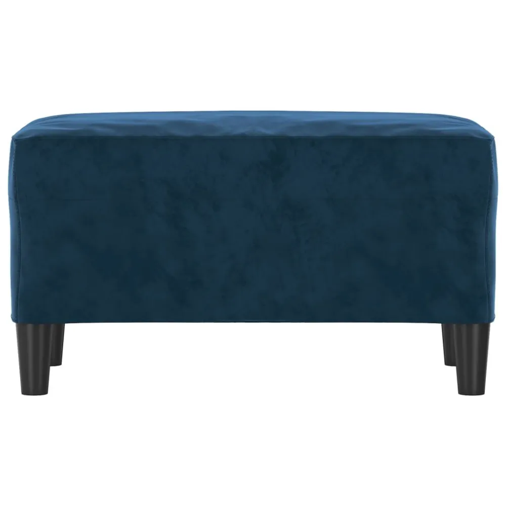 Bankje 70x35x41 cm fluweel blauw