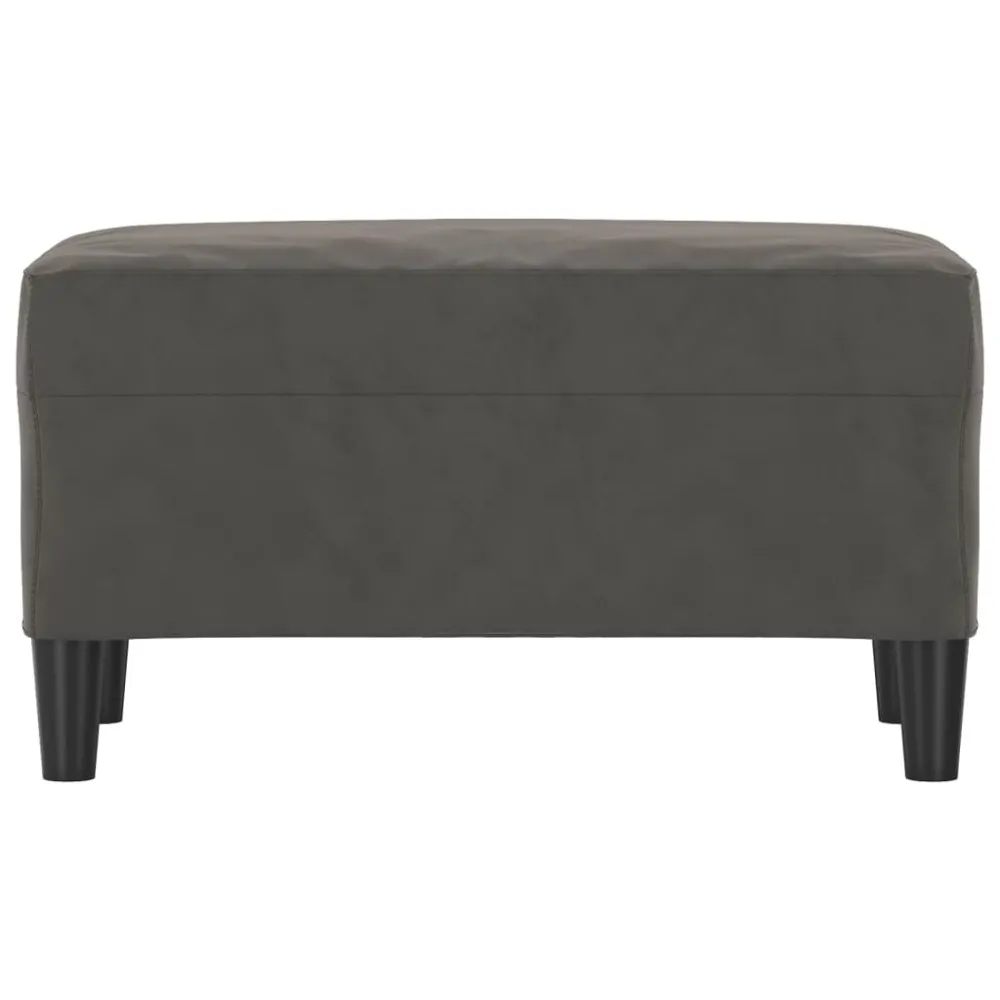 Bankje 70x35x41 cm fluweel donkergrijs