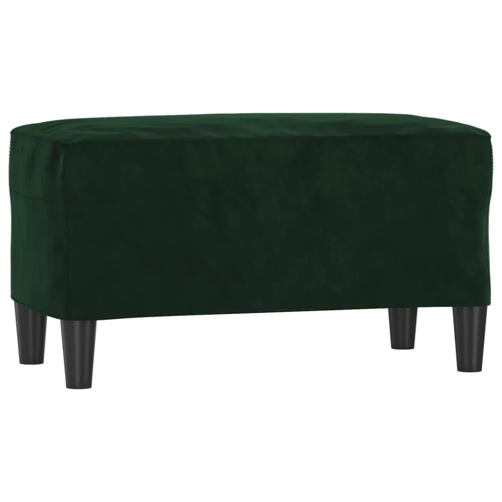 Bankje 70x35x41 cm fluweel donkergroen