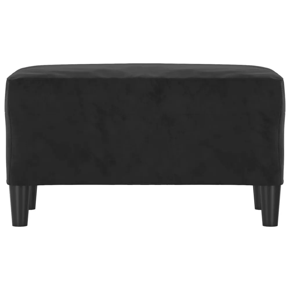 Bankje 70x35x41 cm fluweel zwart