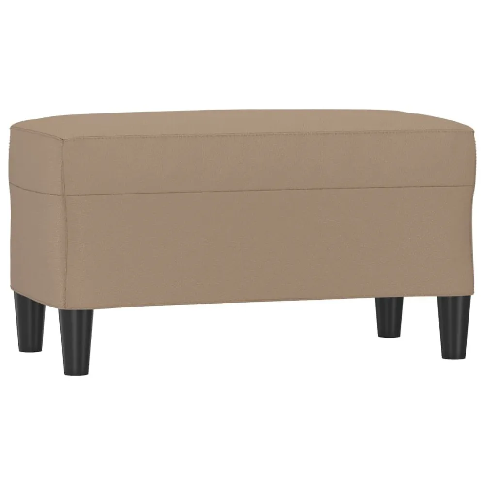 Bankje 70x35x41 cm kunstleer cappuccinokleurig