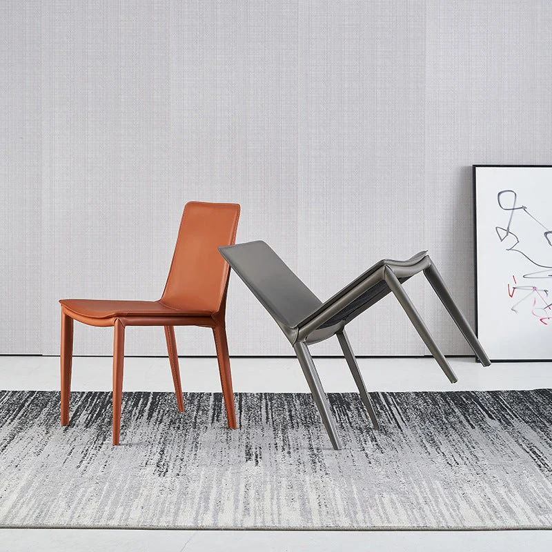 Bureaustoel Contemporary Faux Leder Dining Chairs Parsons Chair Upholstered Grey