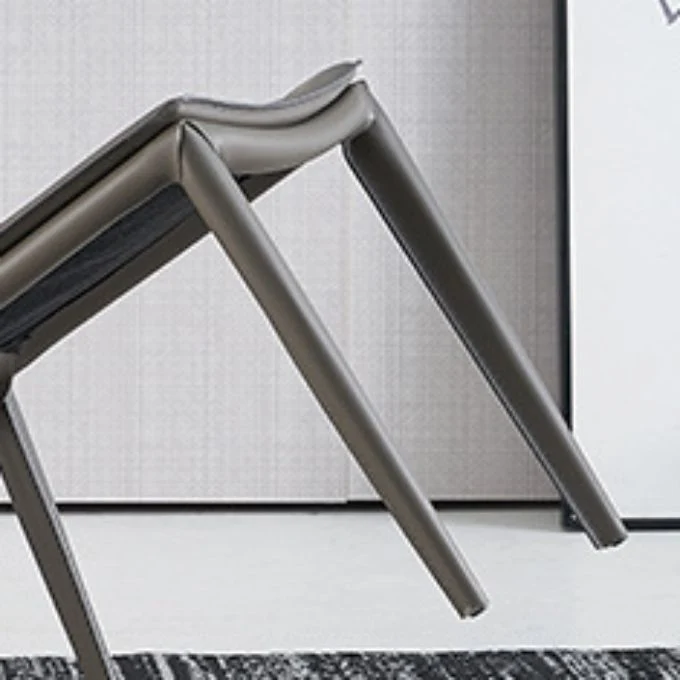 Bureaustoel Contemporary Faux Leder Dining Chairs Parsons Chair Upholstered Grey