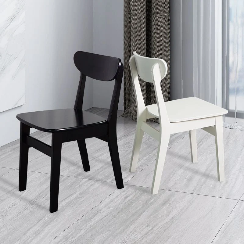 Bureaustoel Scandinavian Upholstered Restaurant Side Chair Open Back Dining Chair Wood