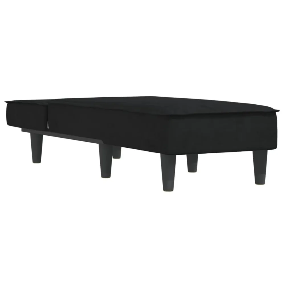 Chaise longue fluweel zwart voor eetkamer keuken