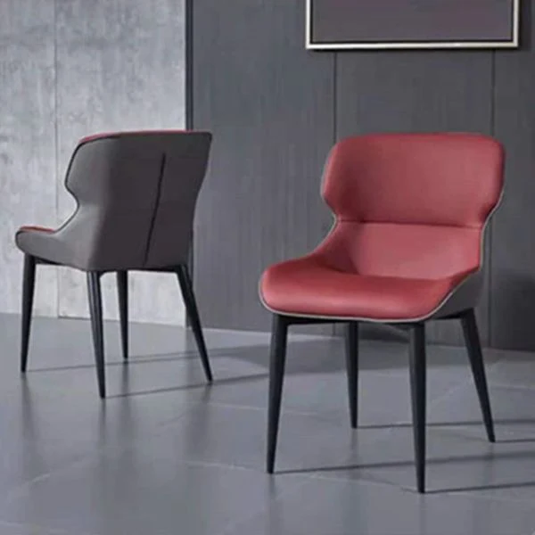Contemporary Side Chair Leer Upholstered Dining Chair Kitchen White