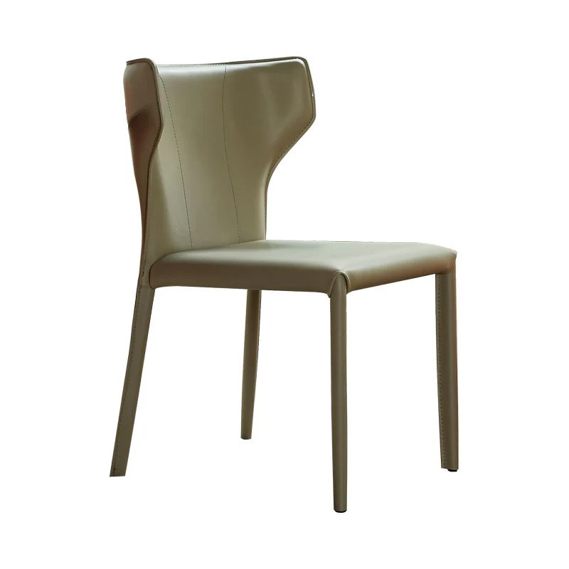 Dining Room Upholstered Chair Echt leer Kitchen Wingback Chair Orange