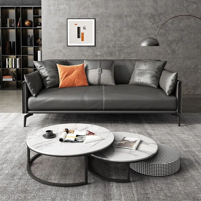 Ebbenhout Upholstered Pillow Back Against Leather/leather Seat 35