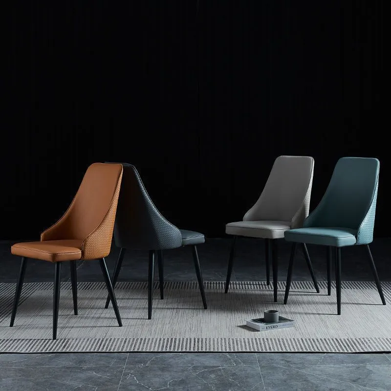 Eetkamerstoel Dining Room Upholstered Chair Industrial Faux Lederen Parsons Chair Dark