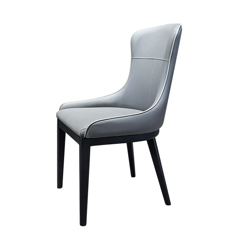 Elastische pasvorm Contemporain Style Wood Parsons Chair Upholstered Dining Side Chair Orange