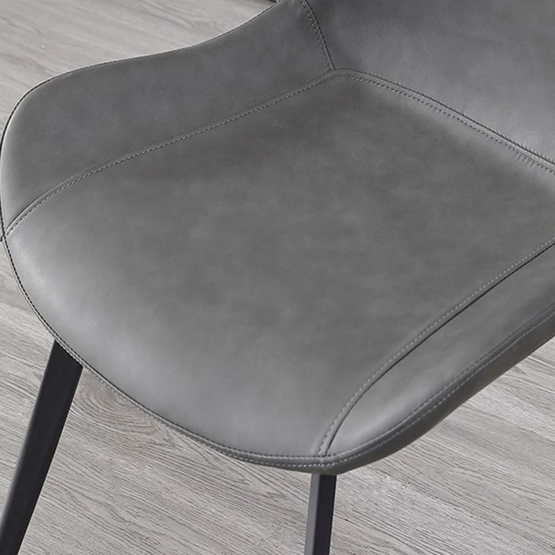 Elastische pasvorm Dining Room Upholstered Chair Zwart Legs Parsons Dining Chair Grey