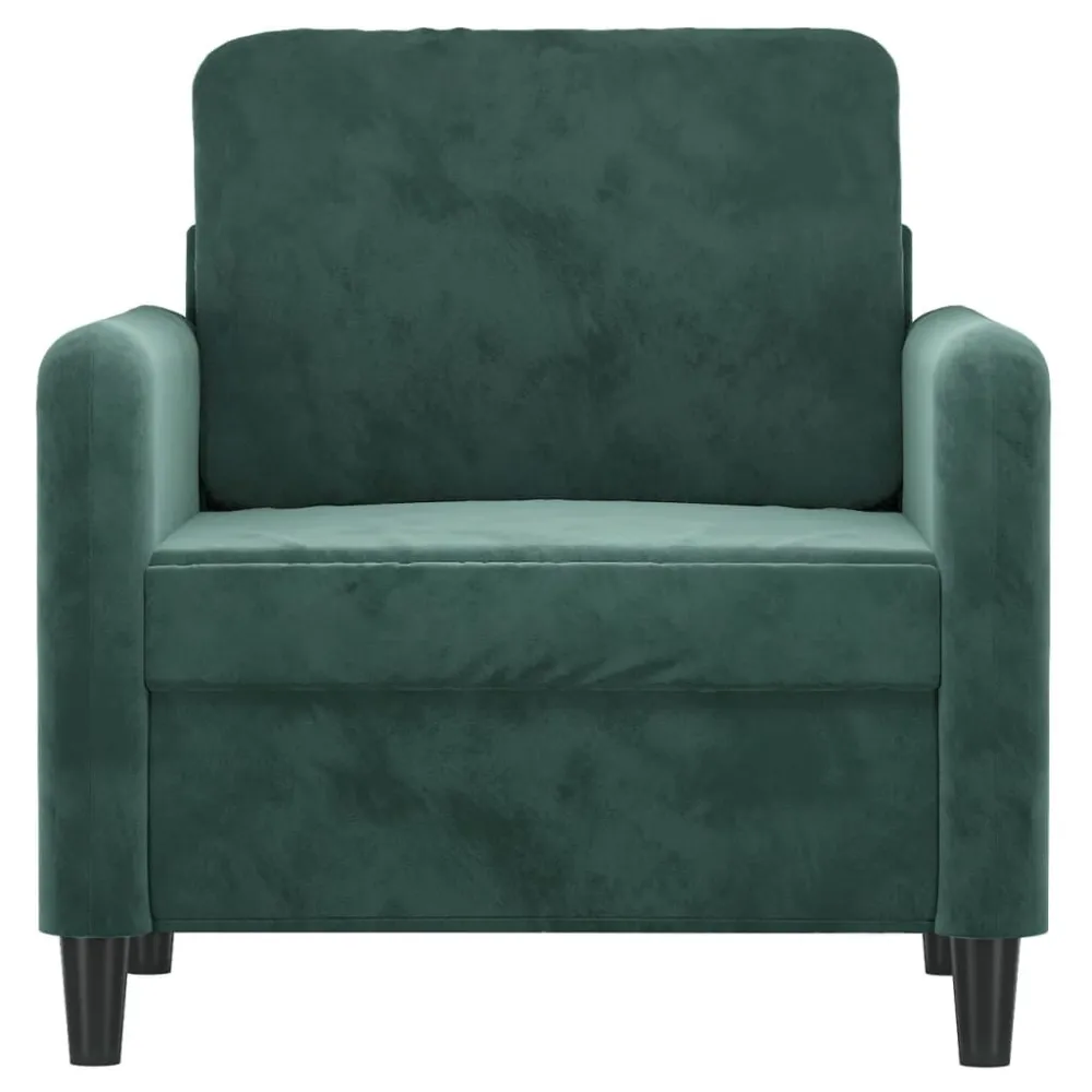 Fauteuil 60 cm fluweel donkergroen effen kleuren en patronen