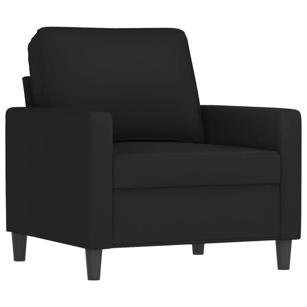 Fauteuil 60 cm fluweel zwart Eenvoudig aan te brengen
