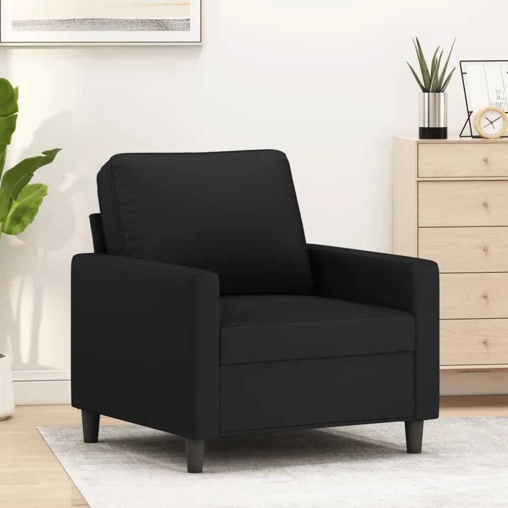 Fauteuil 60 cm fluweel zwart Eenvoudig aan te brengen