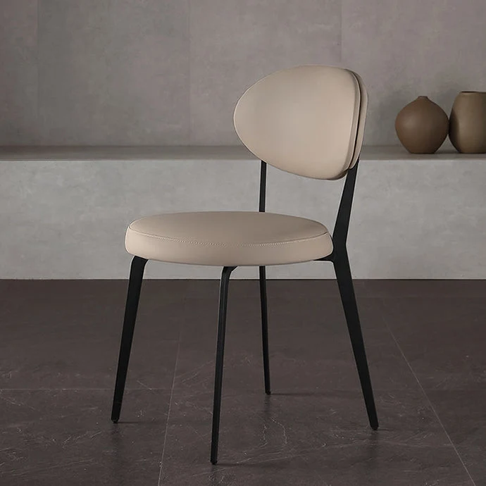 Faux Leather Dining Chairs Upholstered Dining Chairs Melkwit voor binnen- en buitengebruik