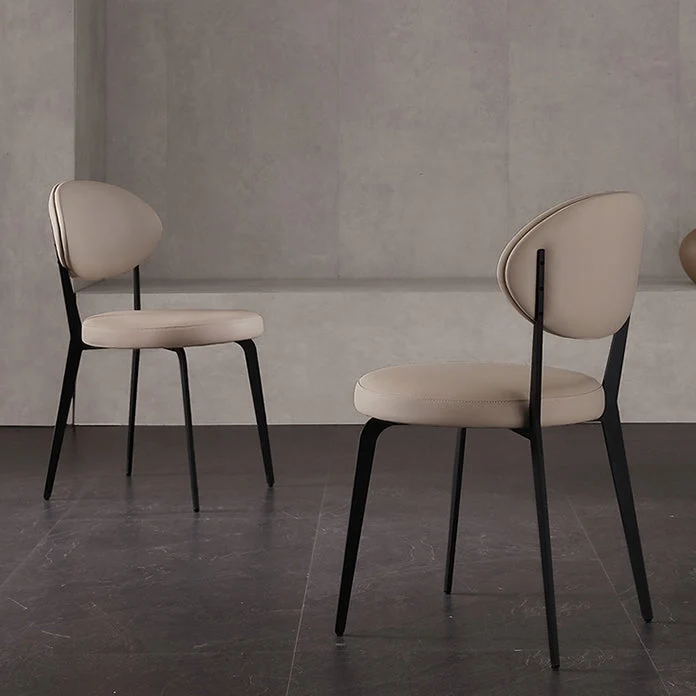 Faux Leather Dining Chairs Upholstered Dining Chairs Melkwit voor binnen- en buitengebruik
