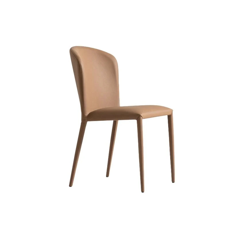Faux Leder Kitchen Dining Armless Chair Upholstered Dining Chair voor eetkamer keuken Orange