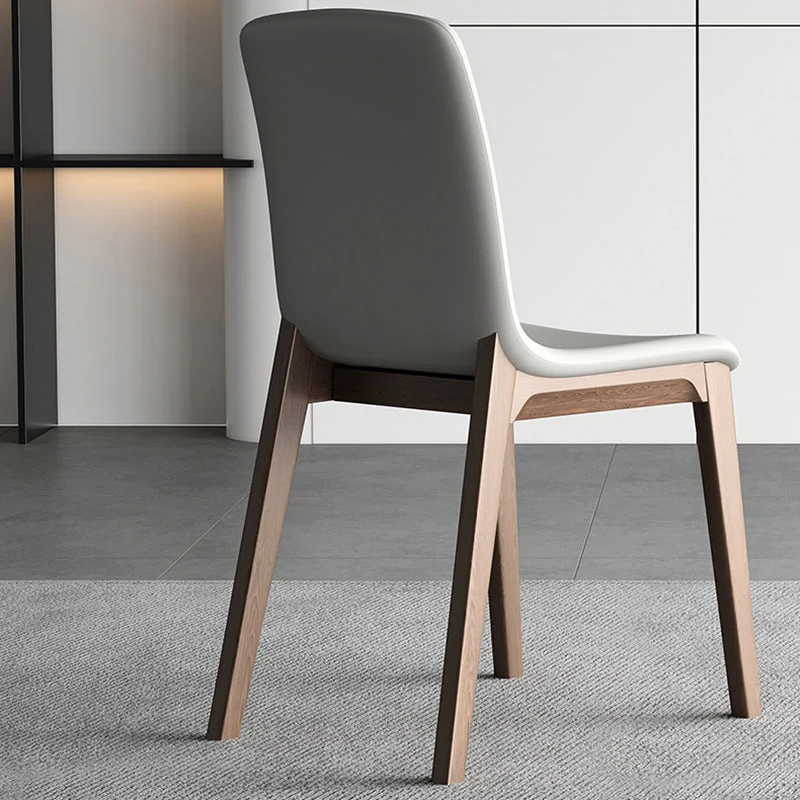 Faux Natuurleer Modern Side Chair Parsons Chair Upholstered Eenvoudig aan te brengen