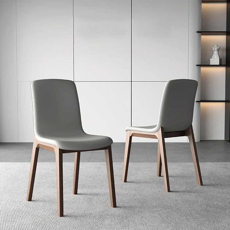 Faux Natuurleer Modern Side Chair Parsons Chair Upholstered Eenvoudig aan te brengen