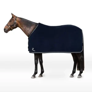 Fleece Show Cooler Rug Dark Zeeblauw 165 met bescherming tegen slijtage