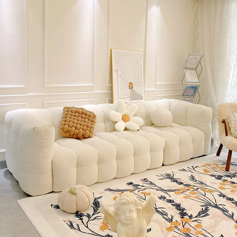 Foam Scratch Resistant Settee Ivoor Tight Seat Sofa Nailhead
