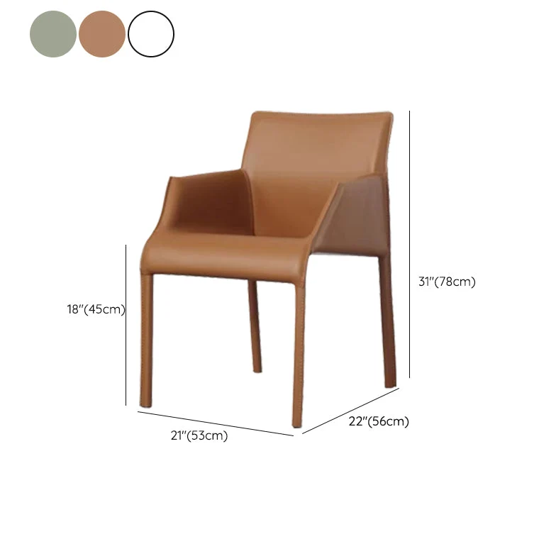 Kitchen Faux Leren Dining Chair Dining Room Upholstered Arm Chair Light