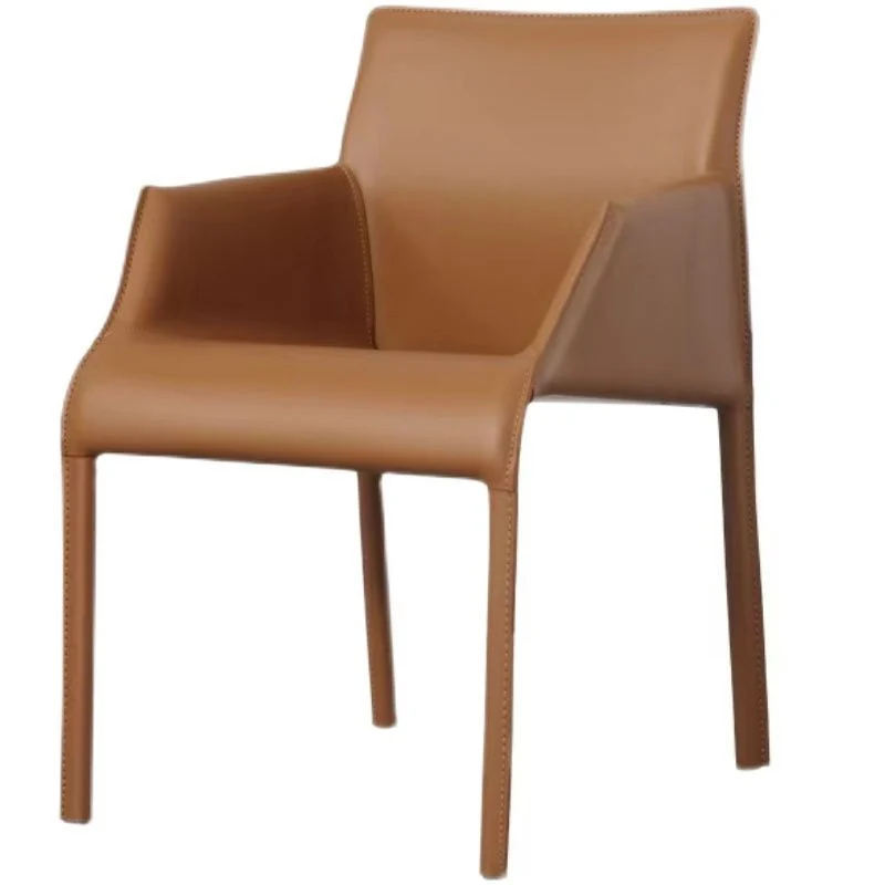 Kitchen Faux Leren Dining Chair Dining Room Upholstered Arm Chair Light