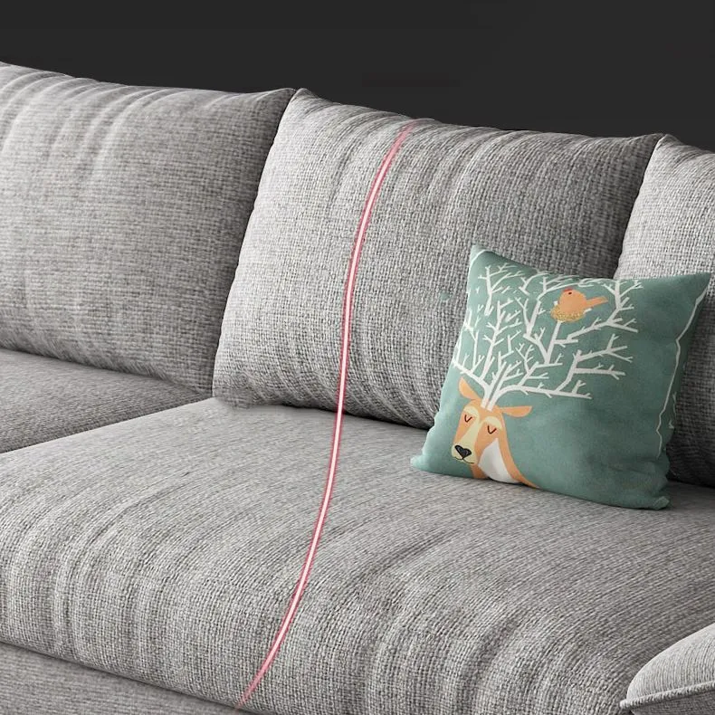 Modern Faux Natuurleer and Linen Chaise Lounge Solid Color Chaise Lounge Eenvoudig aan te brengen