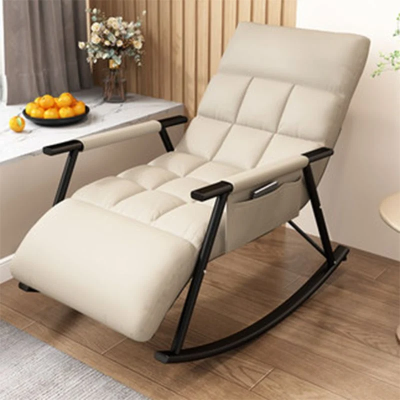 Modern Style Rocking Chair Faux Echt leer Upholstered Chair Storage
