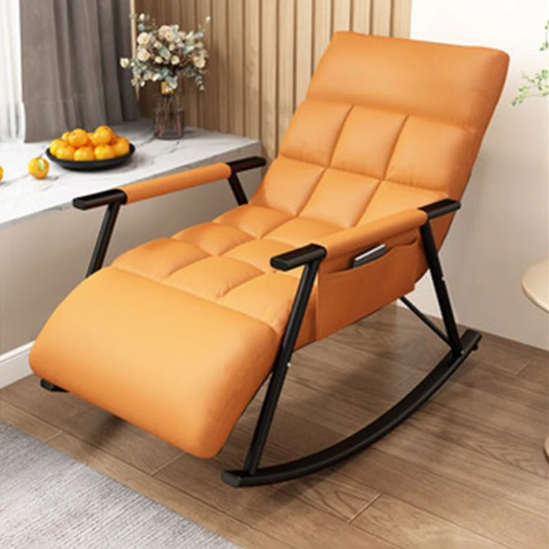 Modern Style Rocking Chair Faux Echt leer Upholstered Chair Storage