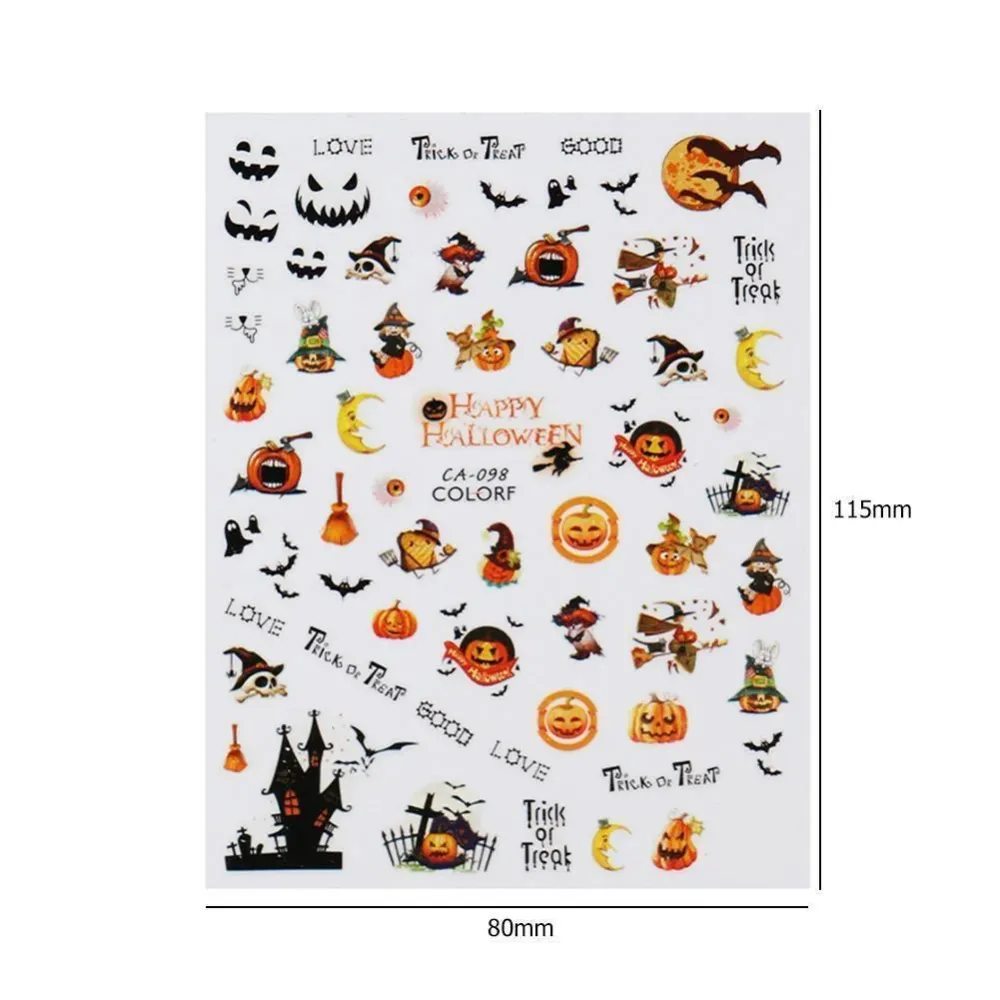 Pasties Decals - Halloween (Witches and Pumpkins) (D) Eenvoudig aan te brengen