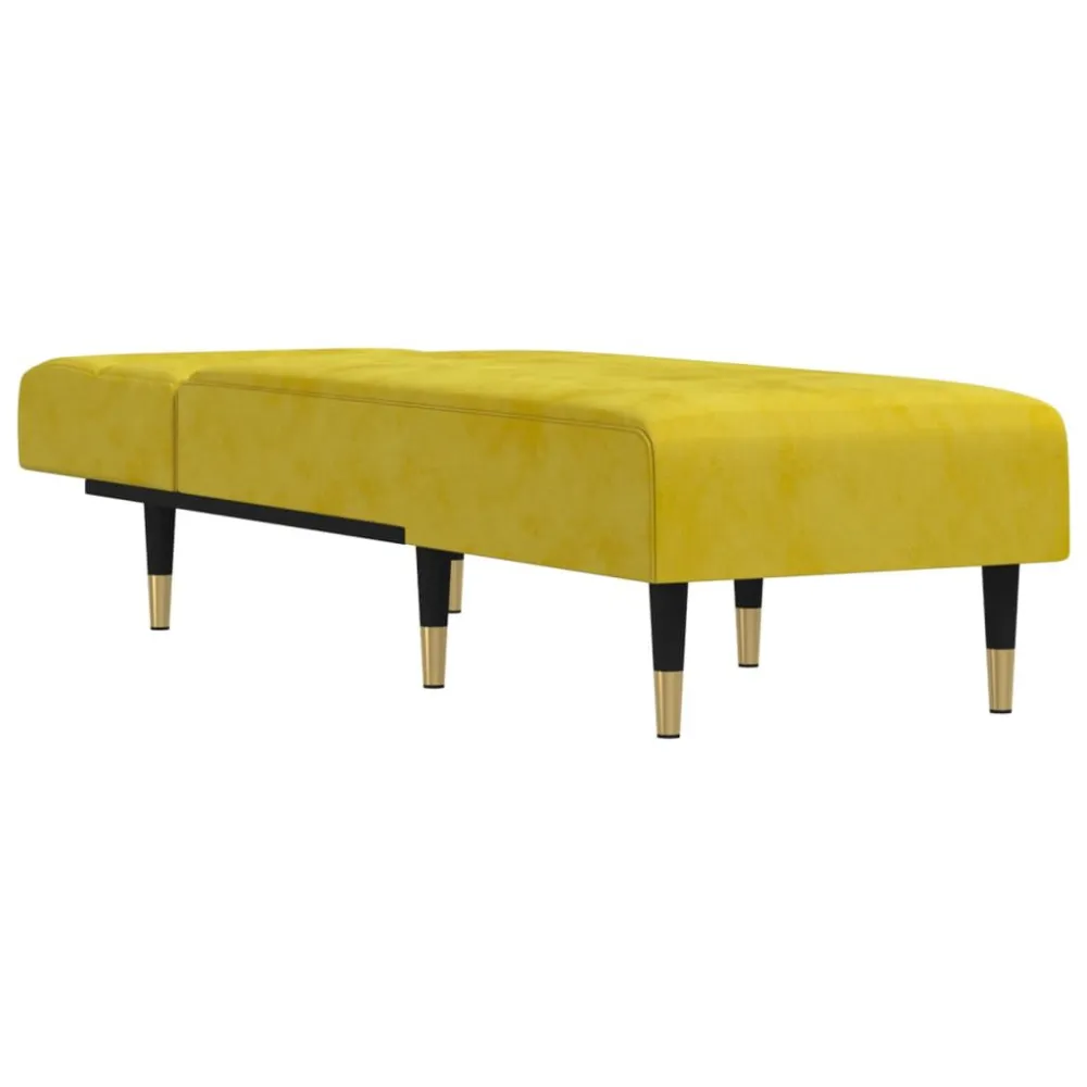 Premium Kwaliteit Chaise longue fluweel geel