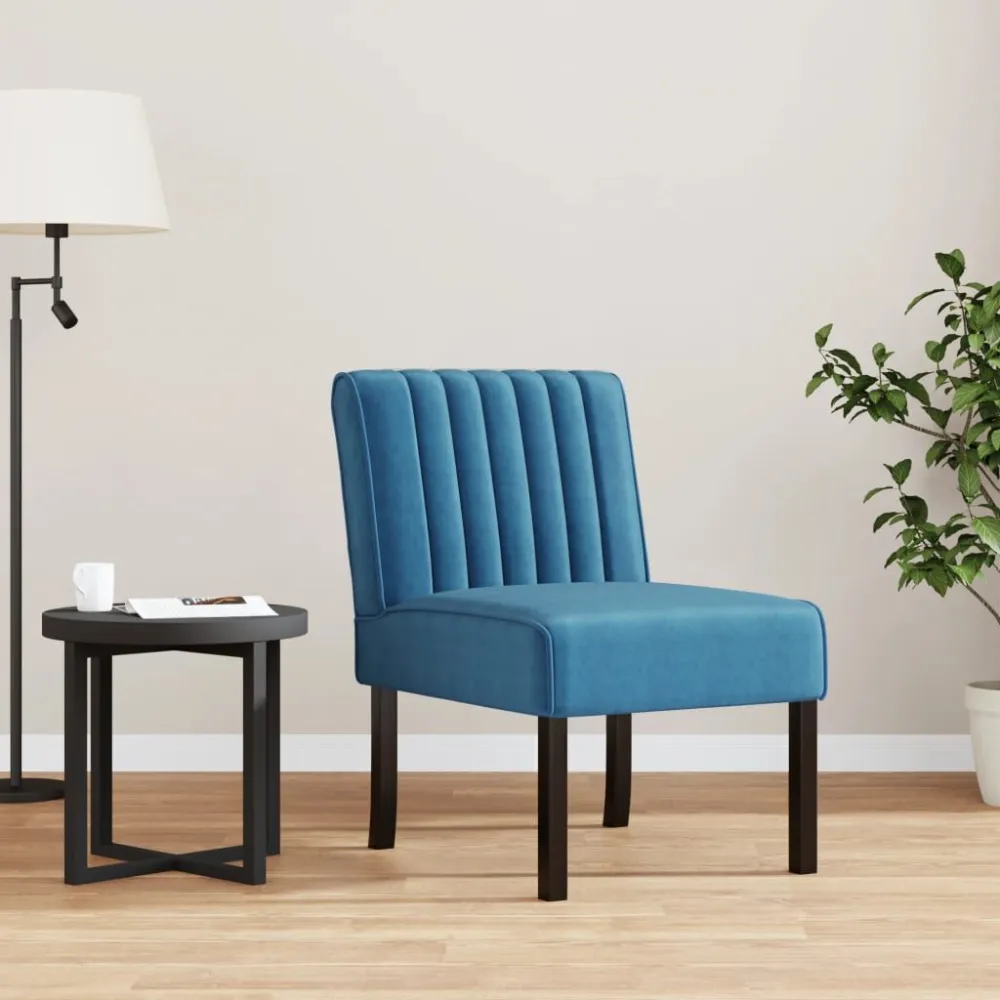Premium Kwaliteit Stoel fluweel blauw