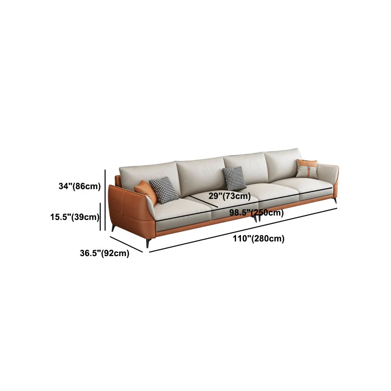 Stain Resistant Contemporary Settee Couch Pillows Orange/white set van 2 4 stuks 85l