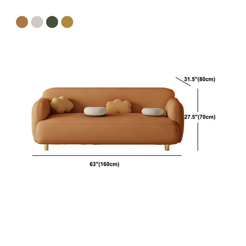 Stain Resistant Sofa Faux Natuurleer Contemporary Standard Settee Couch voor IKEA-stoelen en modellen 24l